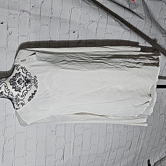 Chicos ecru cream sz 2 assymetric knot worn rayon tunic new is sz 14 WT160 - Picture 1 of 6